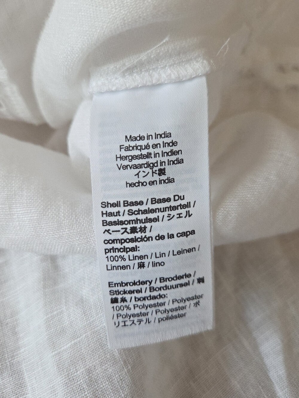 J.Crew Garcon Classic Shirt Women Eyelet Linen White - Size 0 - Picture 14 of 14